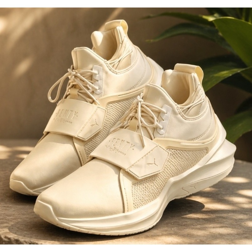 Puma X Fenty by Rhianna Sneaker The Trainer Hi Womens 8 Whisper White Leather